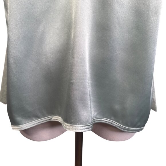 ZARA Sage Green Medium Satin & Knit Reversible Camisole With Tie Back Detail - Picture 7 of 14